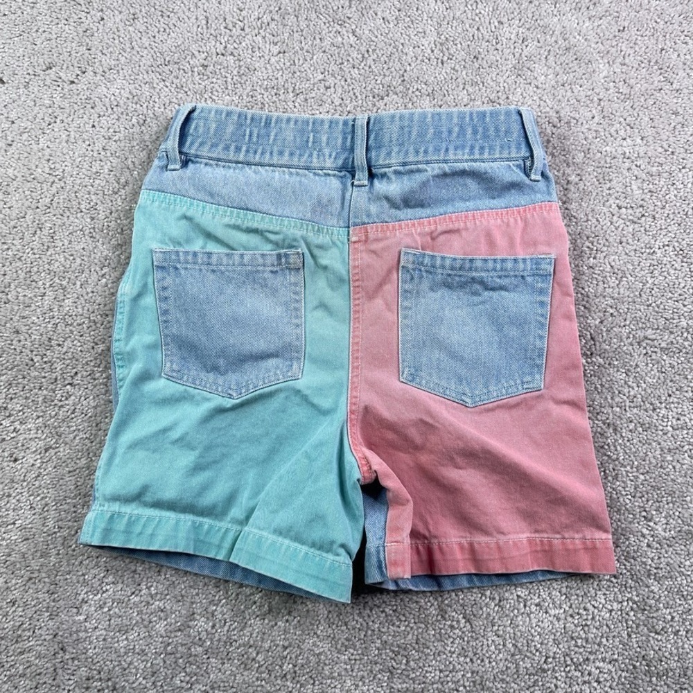 Vintage Lydia Jane Shorts Youth Girls 6X Blue‎ Pink Denim Retro 90s Jorts